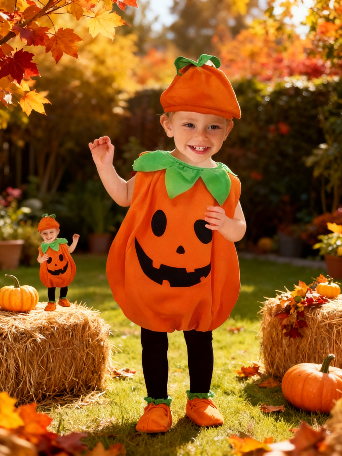 Traje Infantil de Calabaza Unisex (5-6 años)