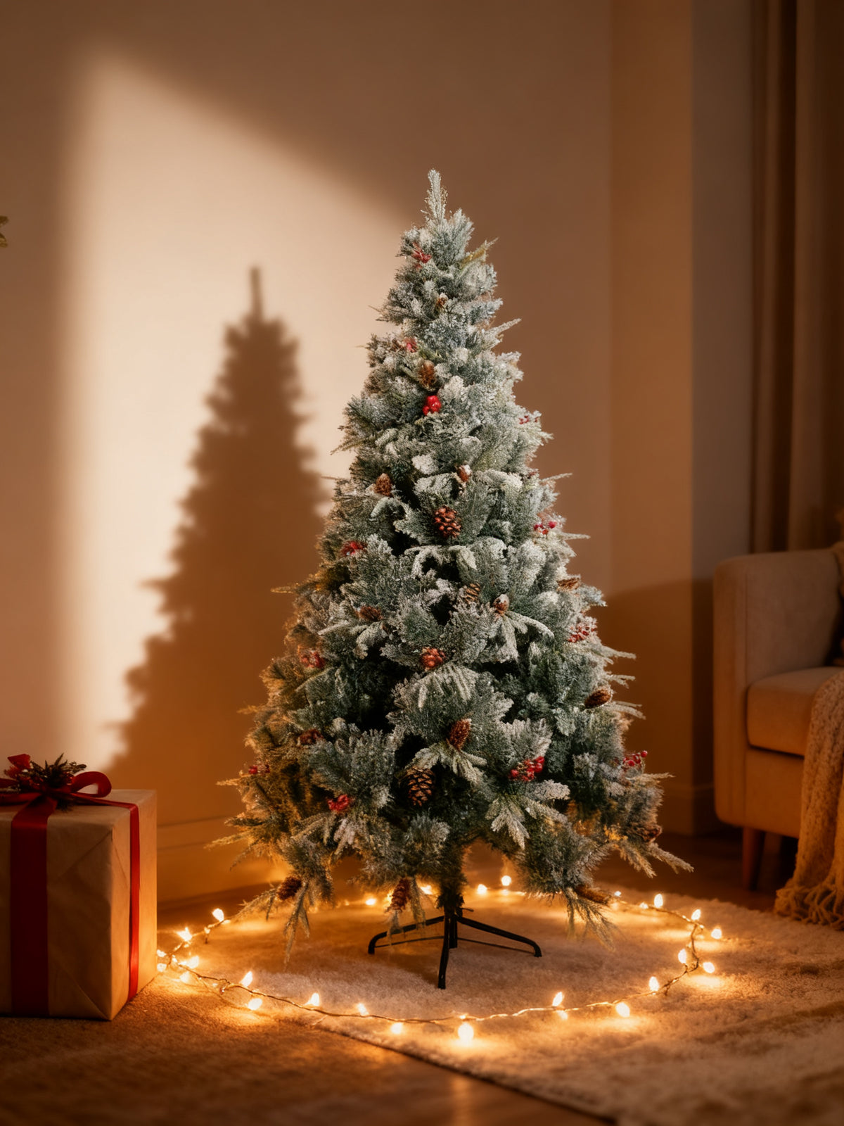 Arbol Navidad Adornado 90cm 100T