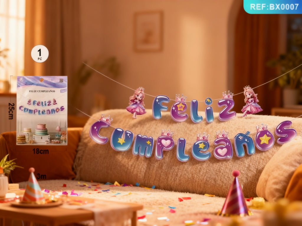 Guirnalda Feliz Cumpleaños Princesa