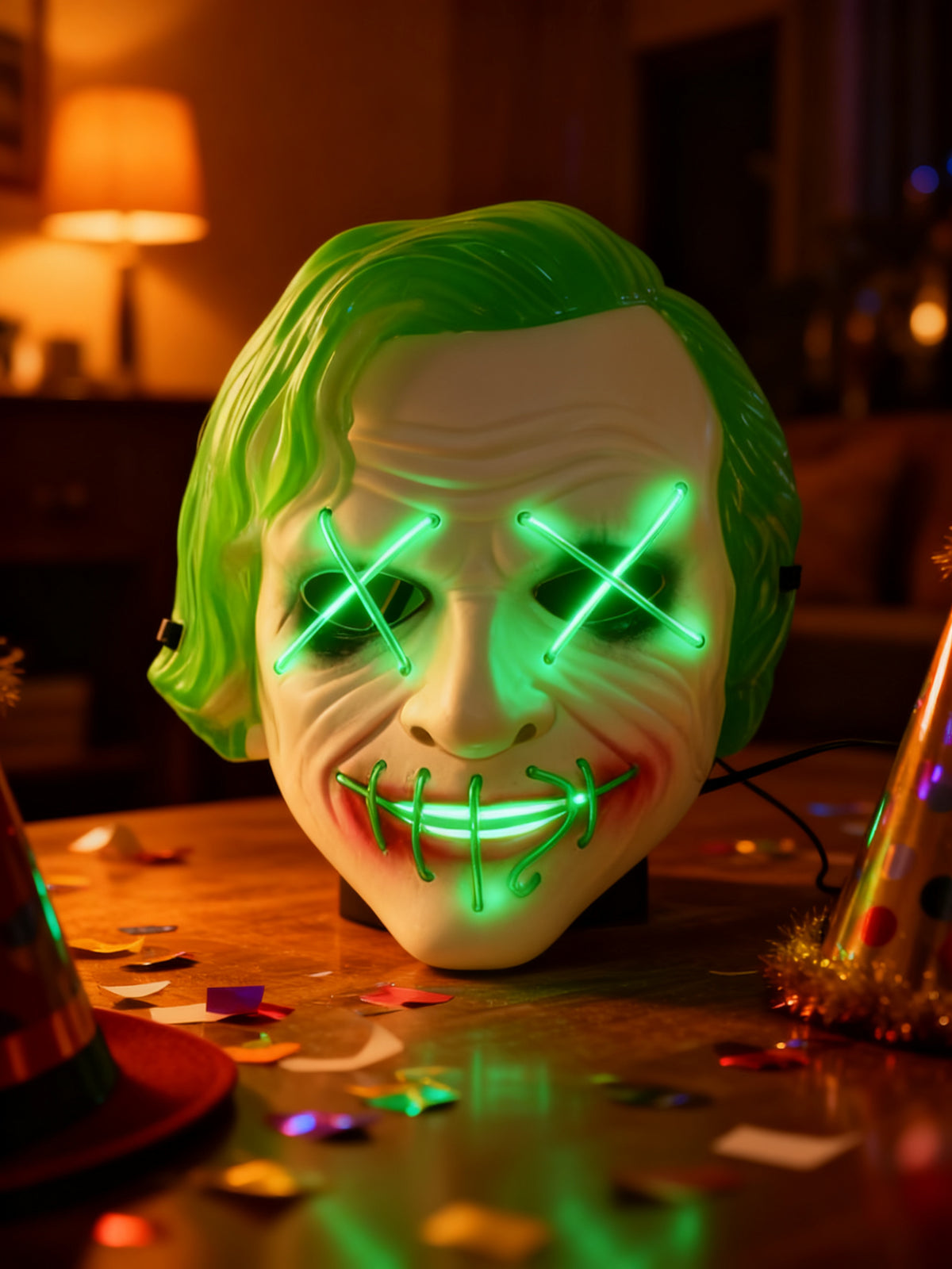 Mascarilla de Luz Fría para Halloween 1 Pieza