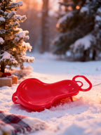 Trineo de Nieve Diseño de Foca Rojo 64cm