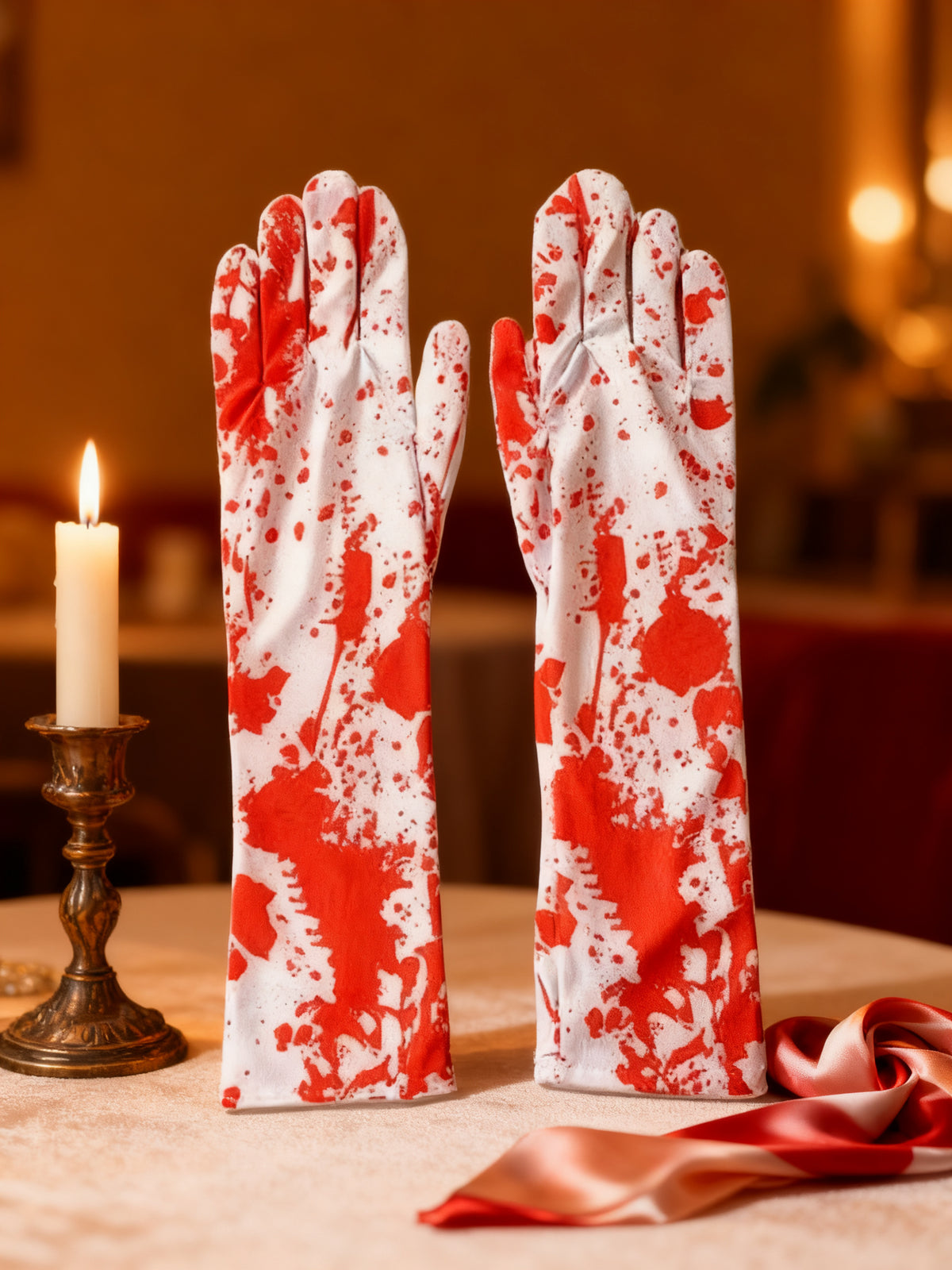 Guantes Largos con Manchas de Sangre para Halloween