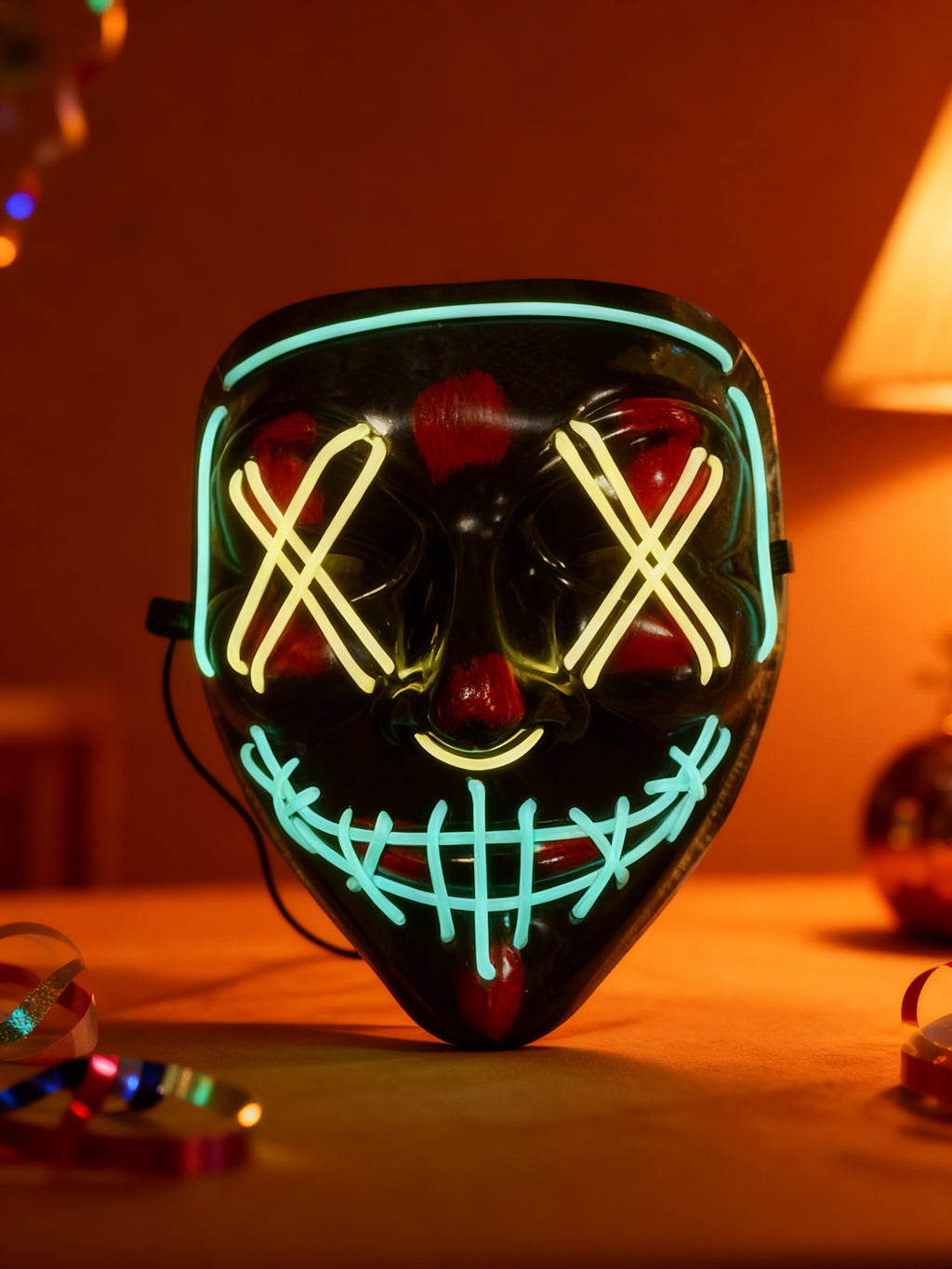 Mascarilla Fluorescente para Halloween