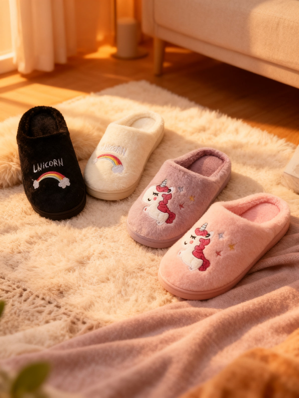 Zapatillas de casa unicornio 2119 para mujer