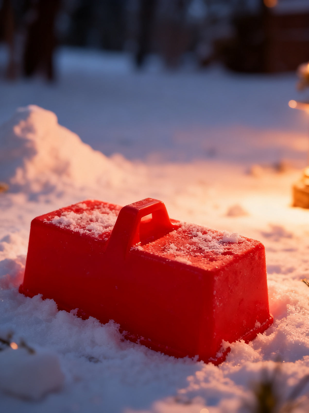 Molde Rojo para Hacer Ladrillos de Nieve 16x8.5cm