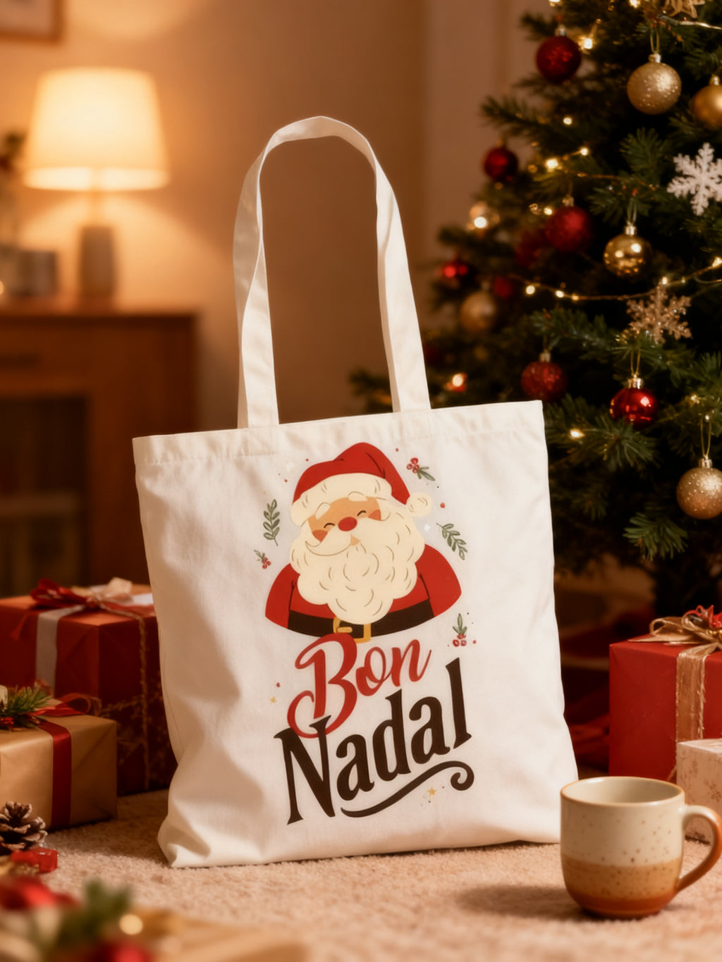 Bolsa Tote Bon Nadal Navideña