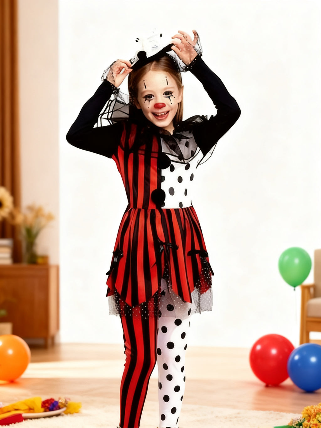 Disfraz de Payaso para Niña Set Completo