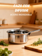 CAZO INOX CON DIFUSOR 14 CM