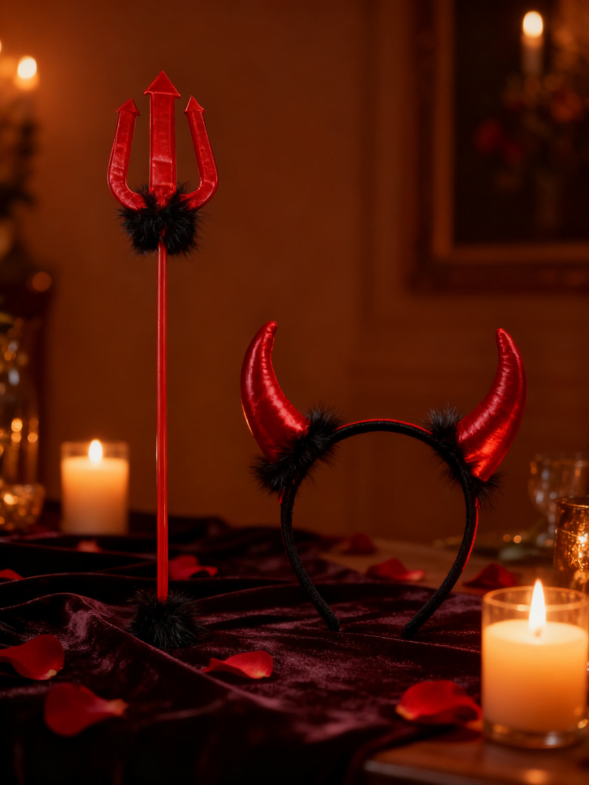 Accesorios Halloween: Varita y Diadema de Cuernos