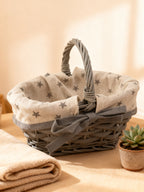 Cesta Mimbre Oval Mini con Asa
