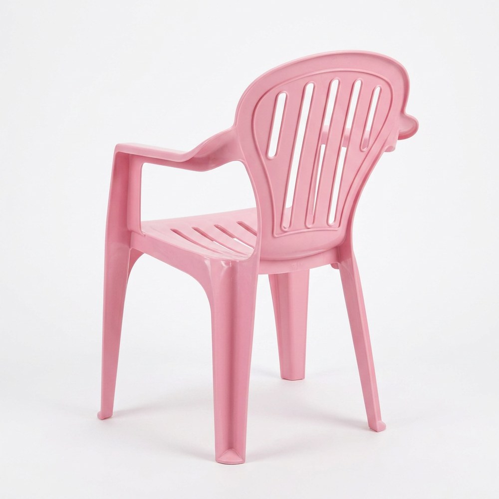 Pink plastic chair