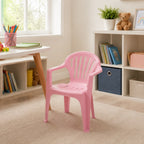 Pink plastic chair
