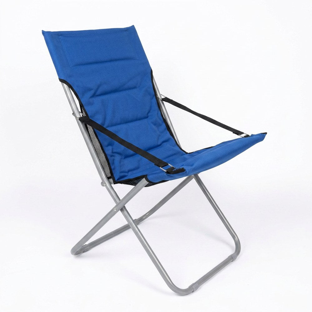 Silla plegable azul