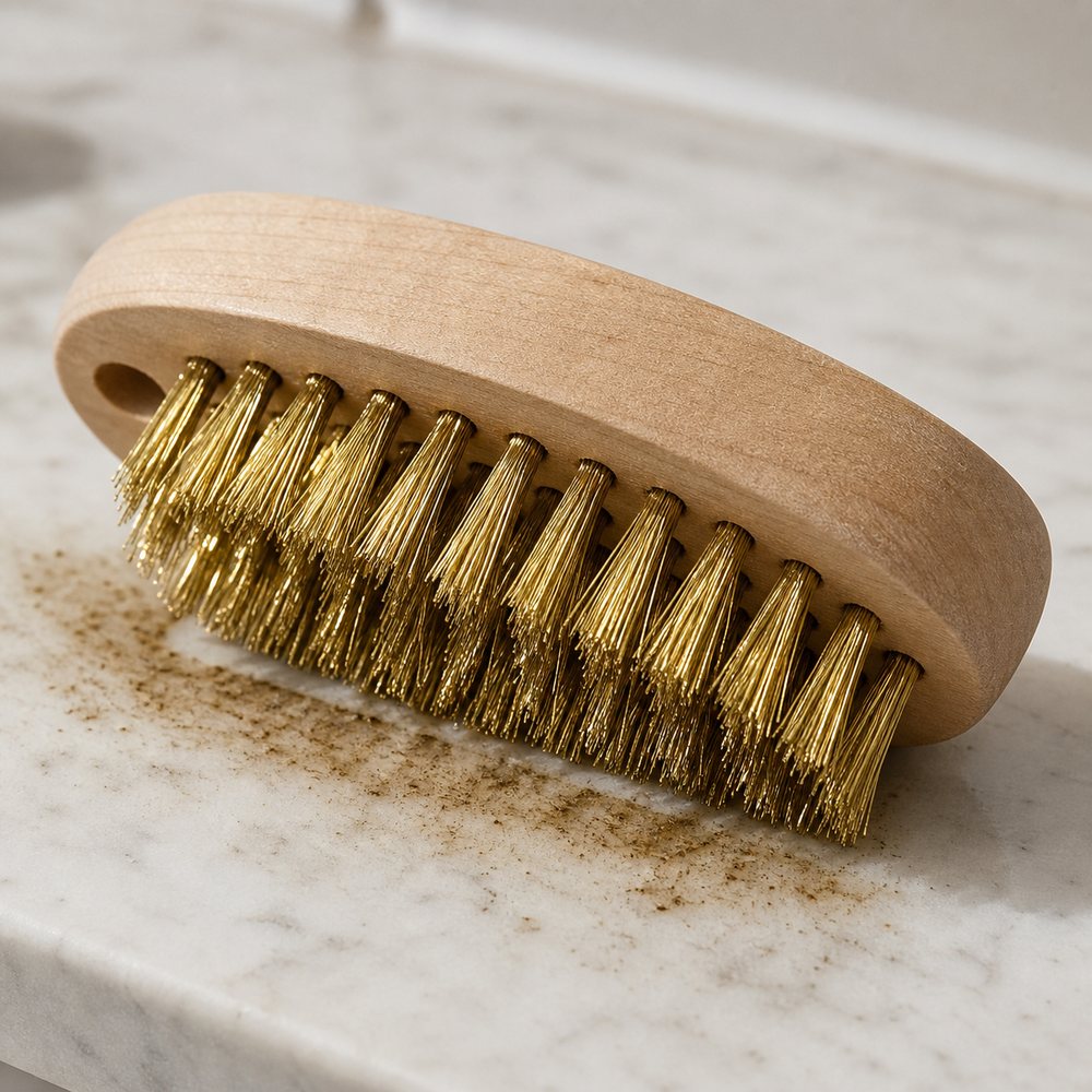 Cepillo Metálico de Cerdas de Acero | Mango de Madera | Limpieza de Metal, Óxido y Herrajes