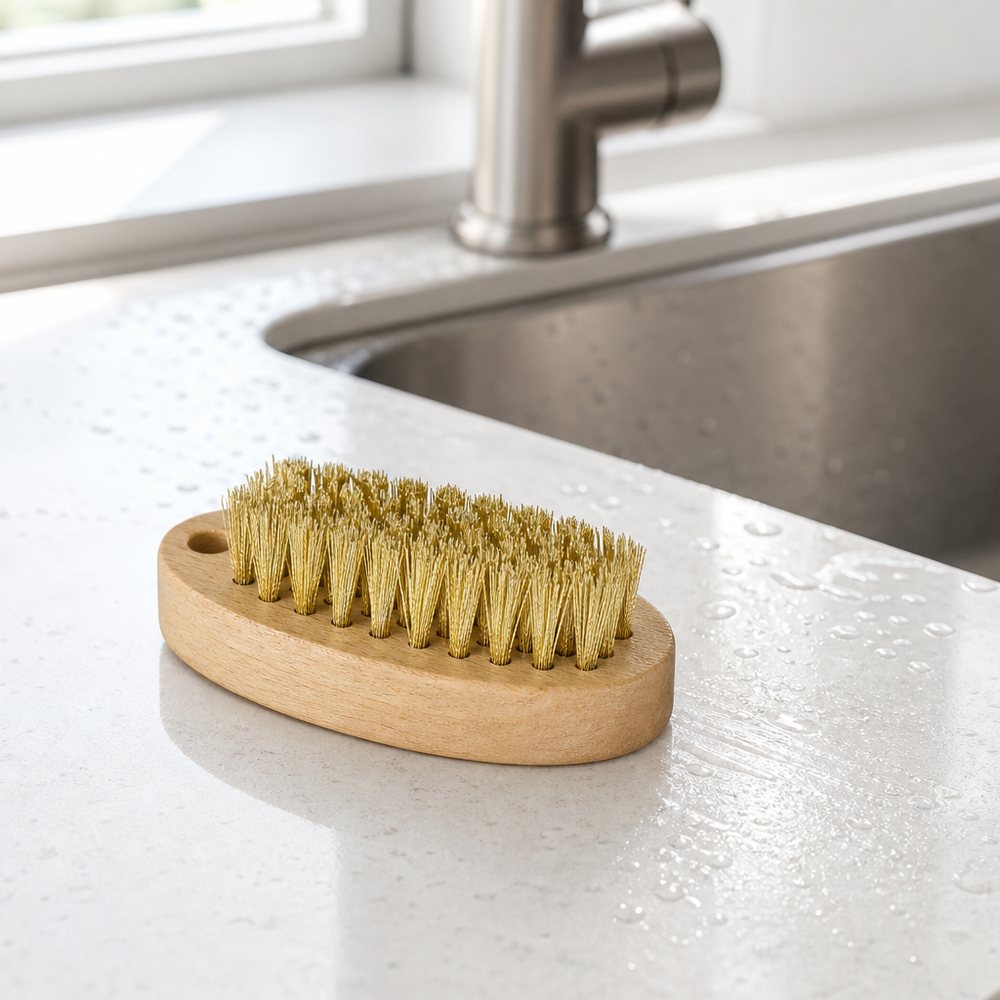 Cepillo Metálico de Cerdas de Acero | Mango de Madera | Limpieza de Metal, Óxido y Herrajes