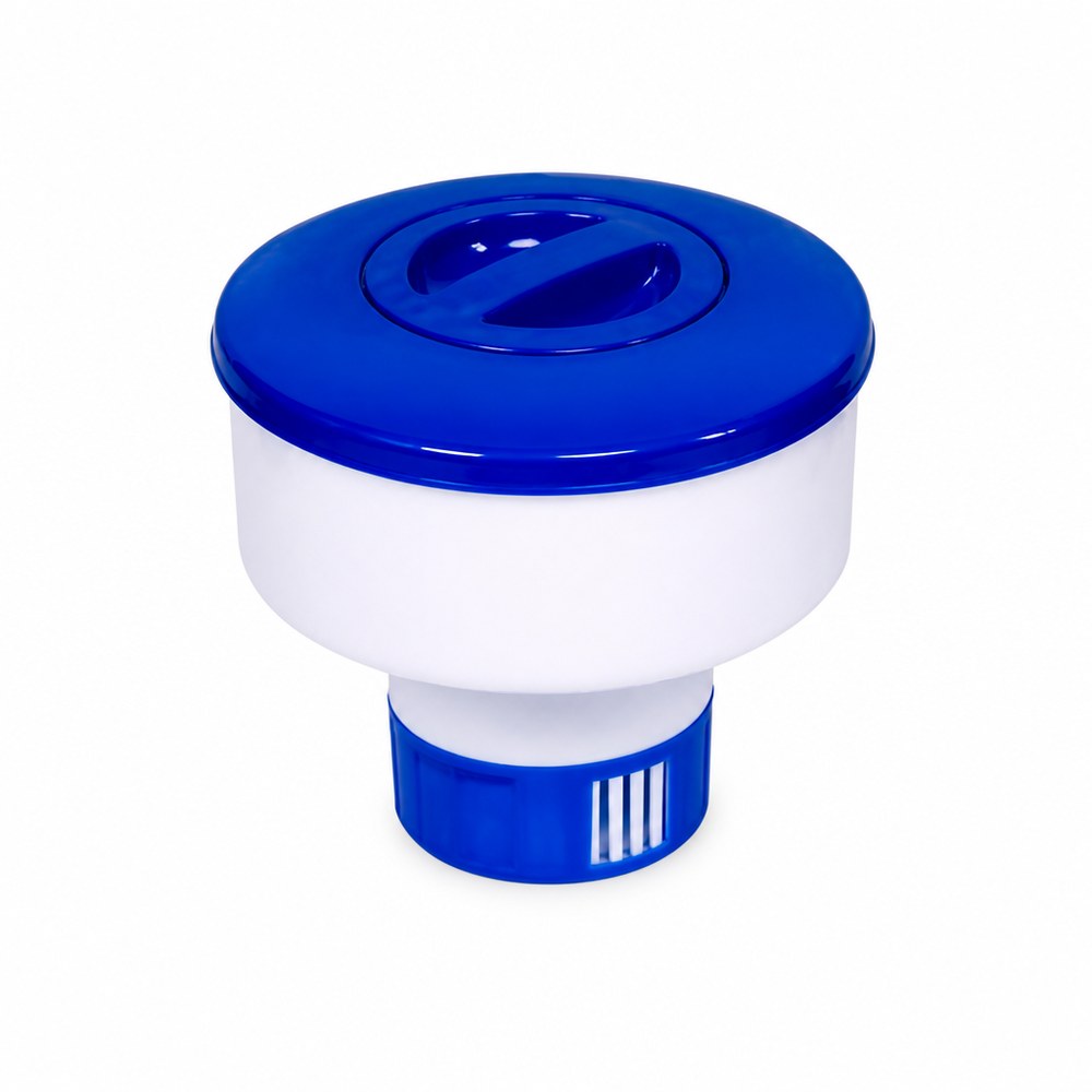 Dispensador Flotante para Piscina - imagenes de producto y uso