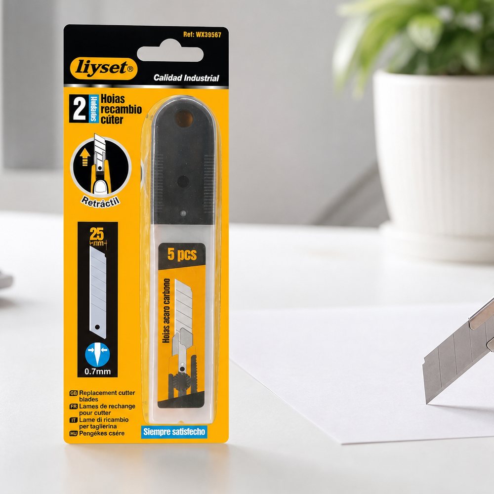 Hojas de Recambio para Cúter 25mm | Acero Carbono | Manualidades y Bricolaje