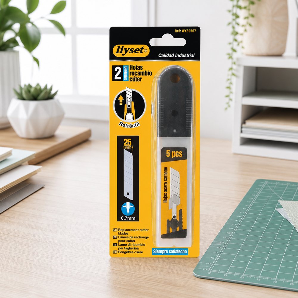 Hojas de Recambio para Cúter 25mm | Acero Carbono | Manualidades y Bricolaje