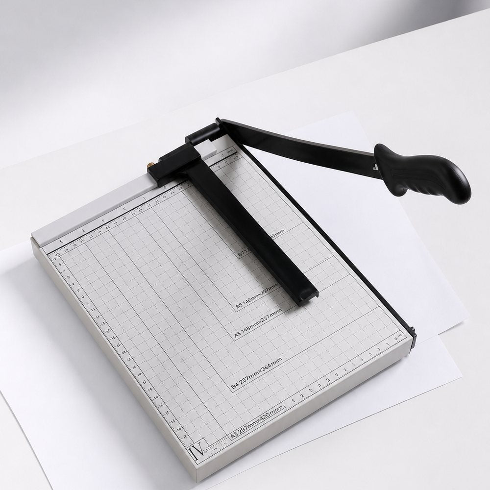 A4 Manual Lever Paper Trimmer | Base with Scale | Office, Arts & Crafts