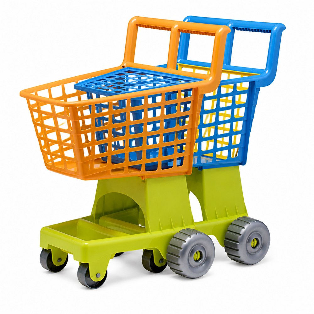 Carrito de Compra de Juguete Doble