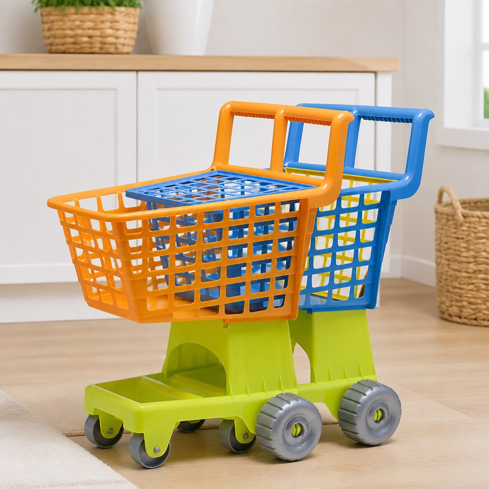 Carrito de Compra de Juguete Doble