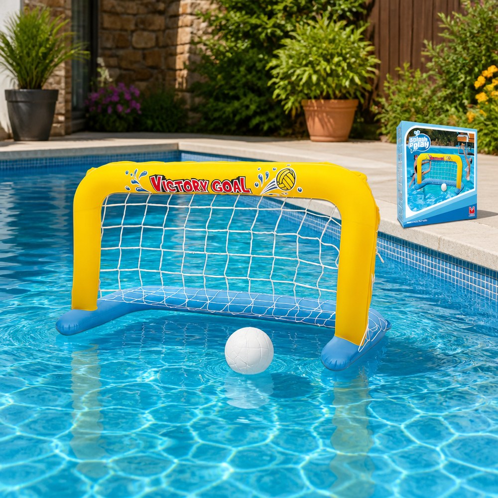 Portería hinchable de waterpolo con pelota