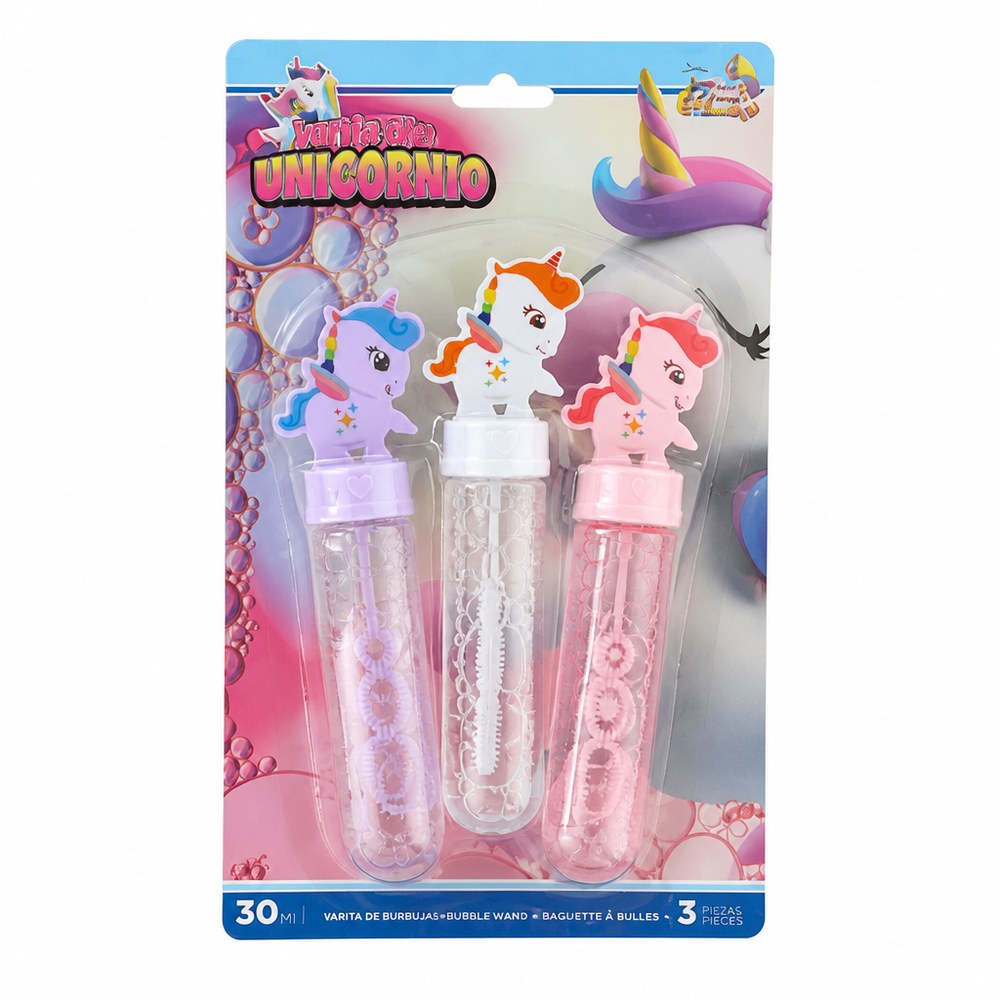 3 Unicorn Bubble Wands