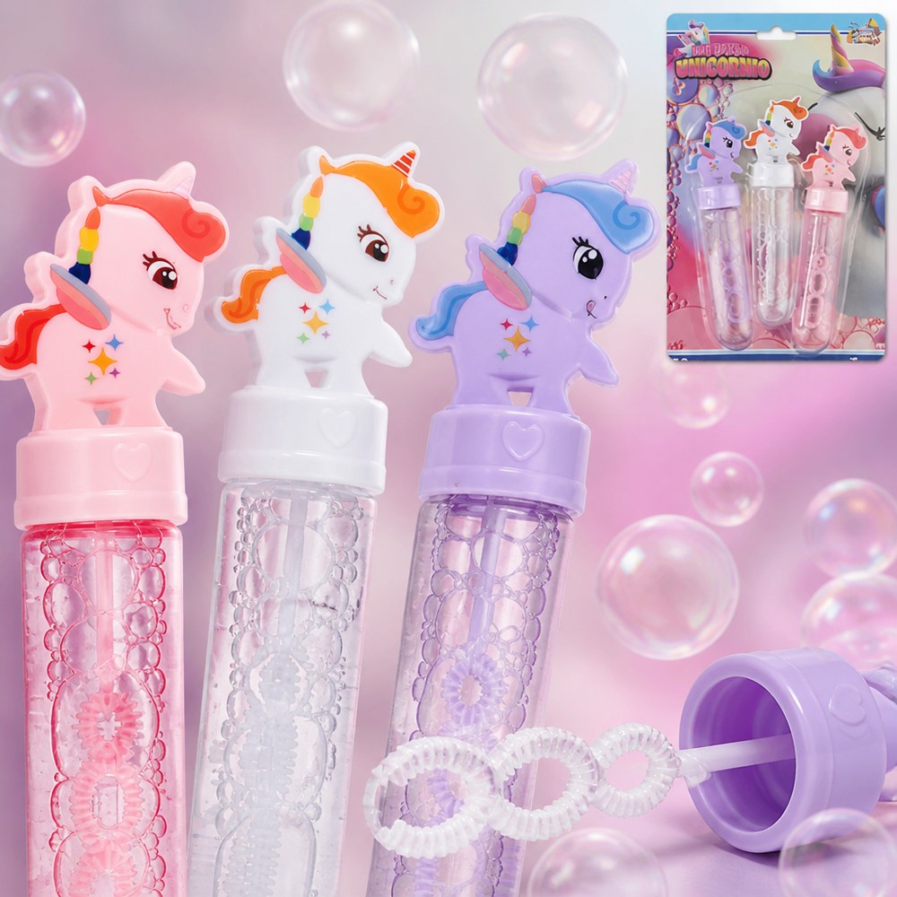 3 Unicorn Bubble Wands