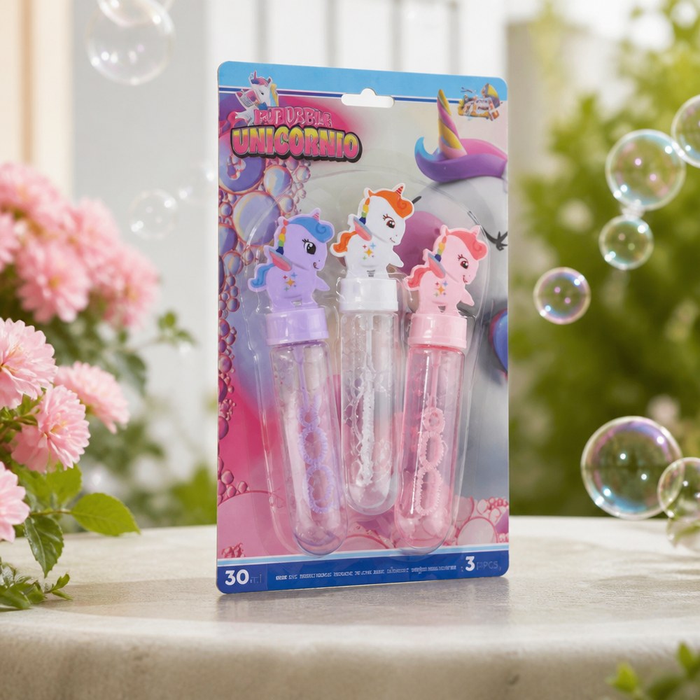 3 Unicorn Bubble Wands