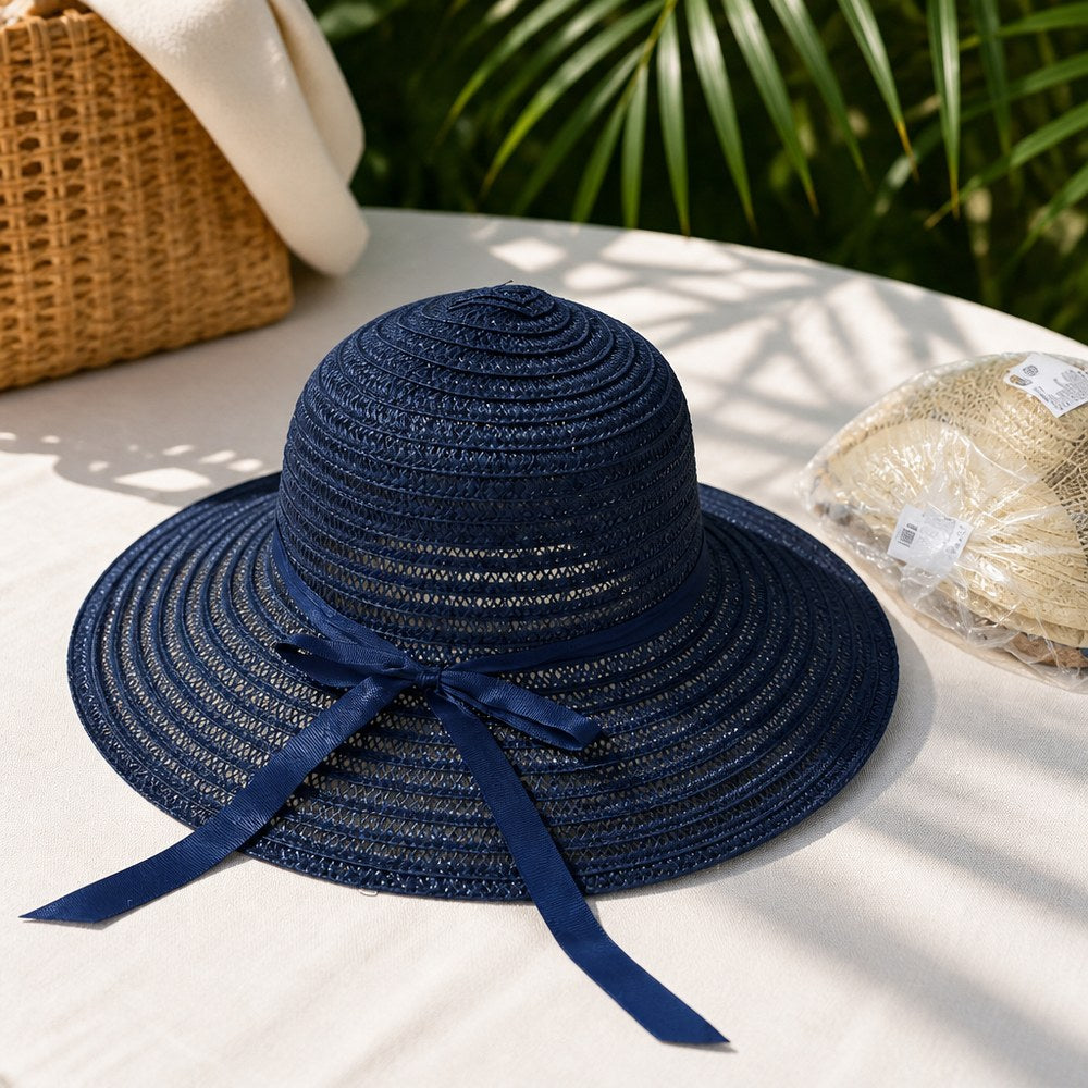 Sombrero de Paja de Color Azul