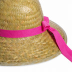 Sombrero de Paja con Ribete Rosa