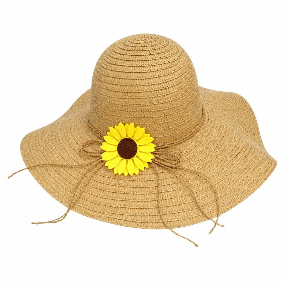 Sombrero de Paja con Flor de Girasol