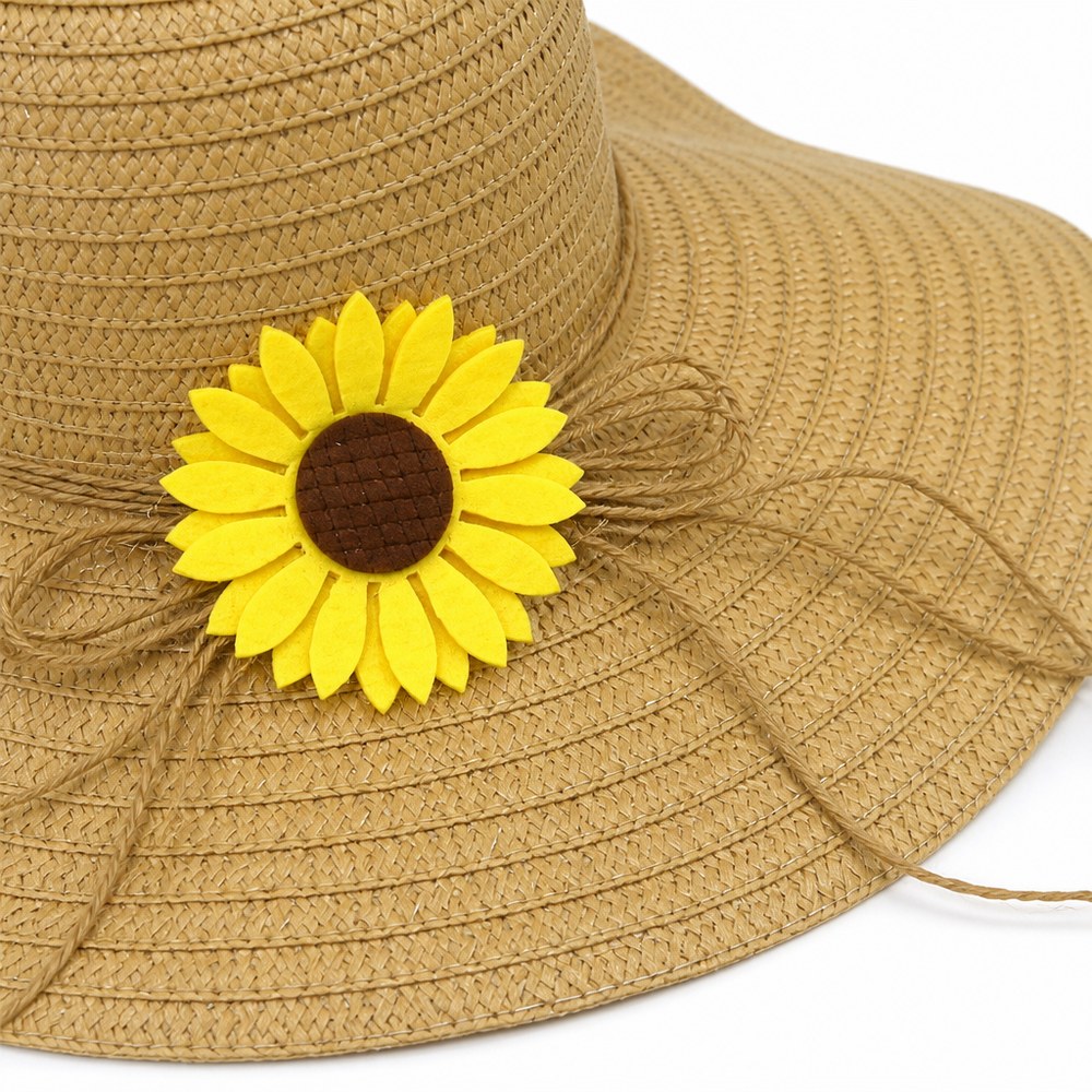 Sombrero de Paja con Flor de Girasol