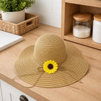Sombrero de Paja con Flor de Girasol