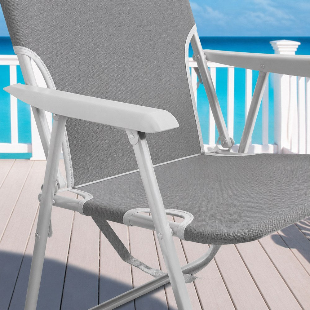 Silla plegable gris