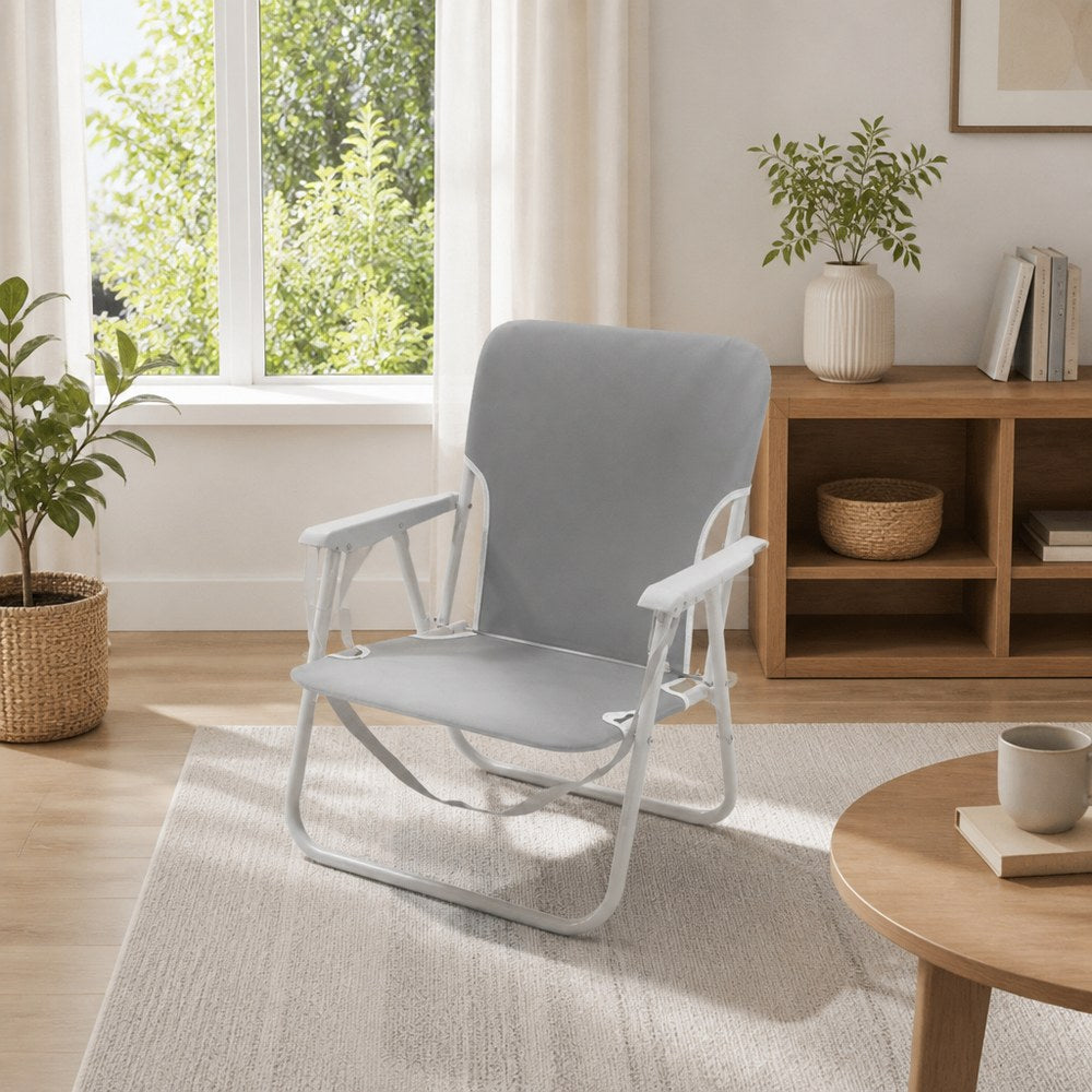 Silla plegable gris