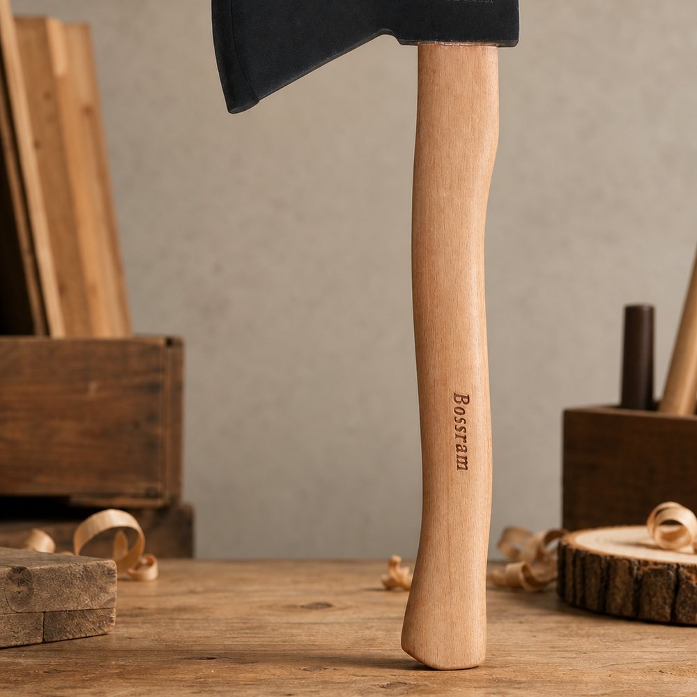 Hacha con Mango de Madera Natural | Corte Potente | Leña, Jardín y Exterior