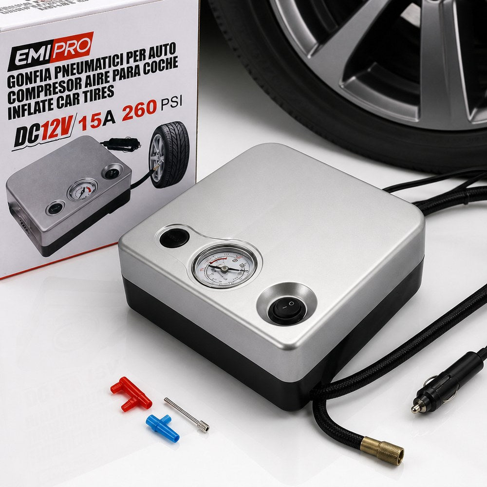Inflador de Neumáticos DC 12V 260 PSI