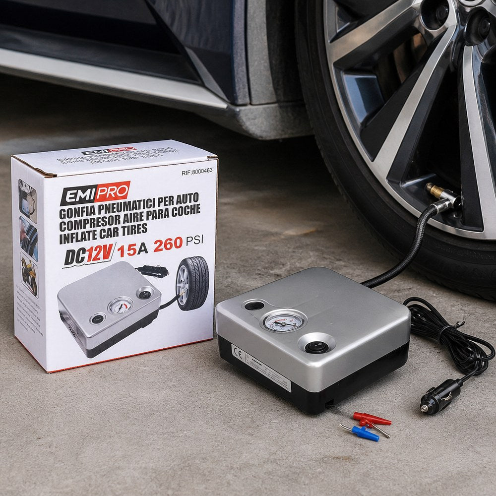 Inflador de Neumáticos DC 12V 260 PSI