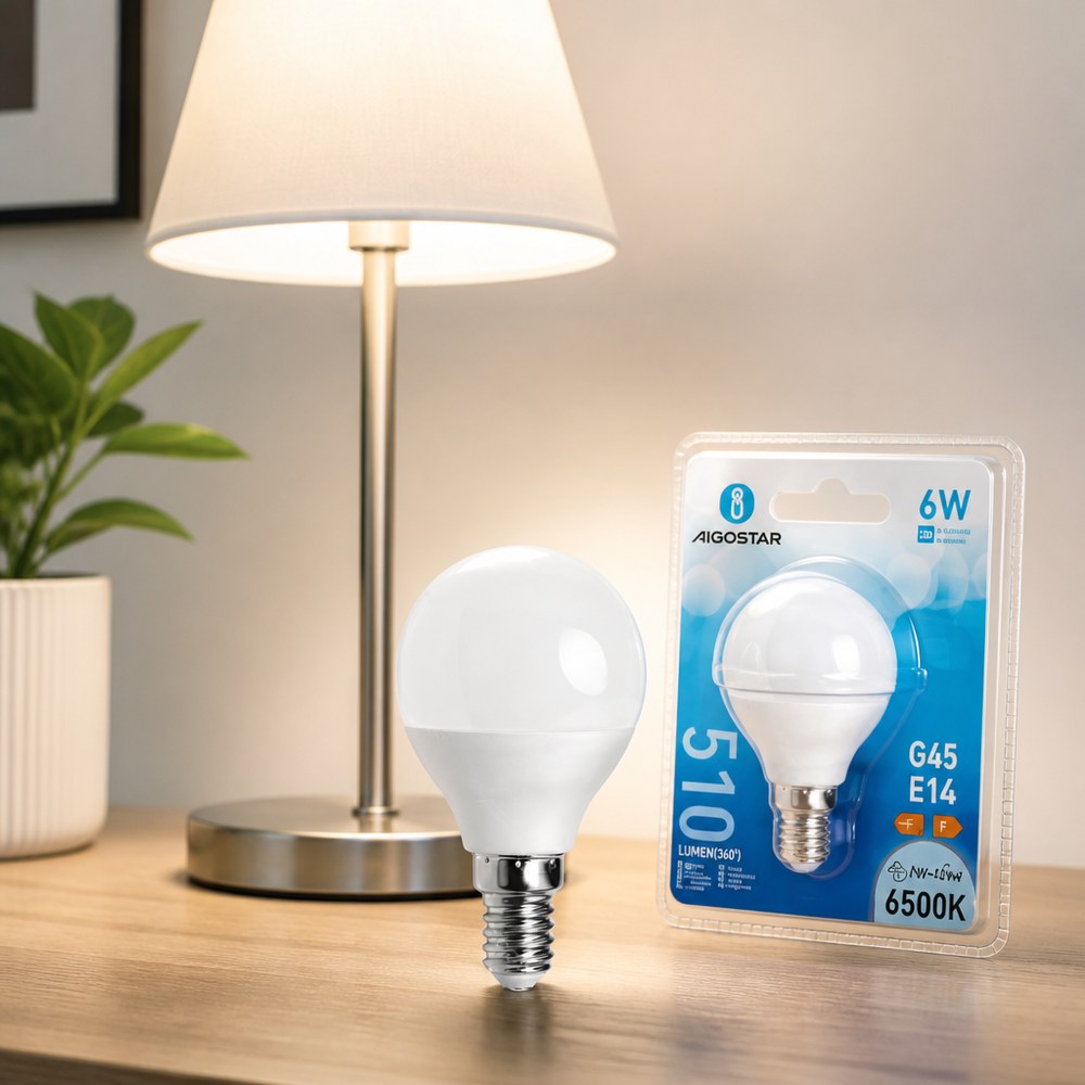 Bombilla LED Aigostar 6W G45 E14
