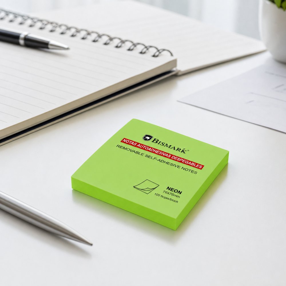 Neon Sticky Notes 76x76 mm Green