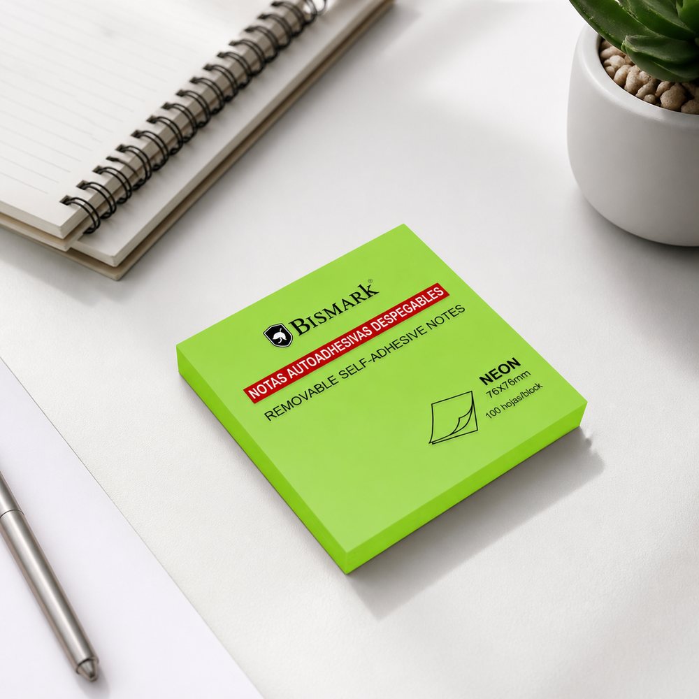 Neon Sticky Notes 76x76 mm Green