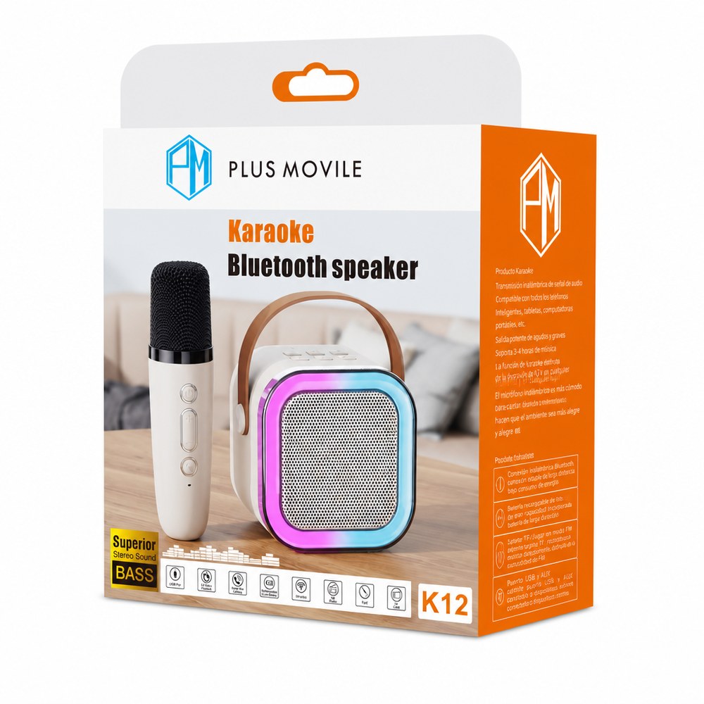 Altavoz Bluetooth de Karaoke con Microfono - imagenes de producto y uso
