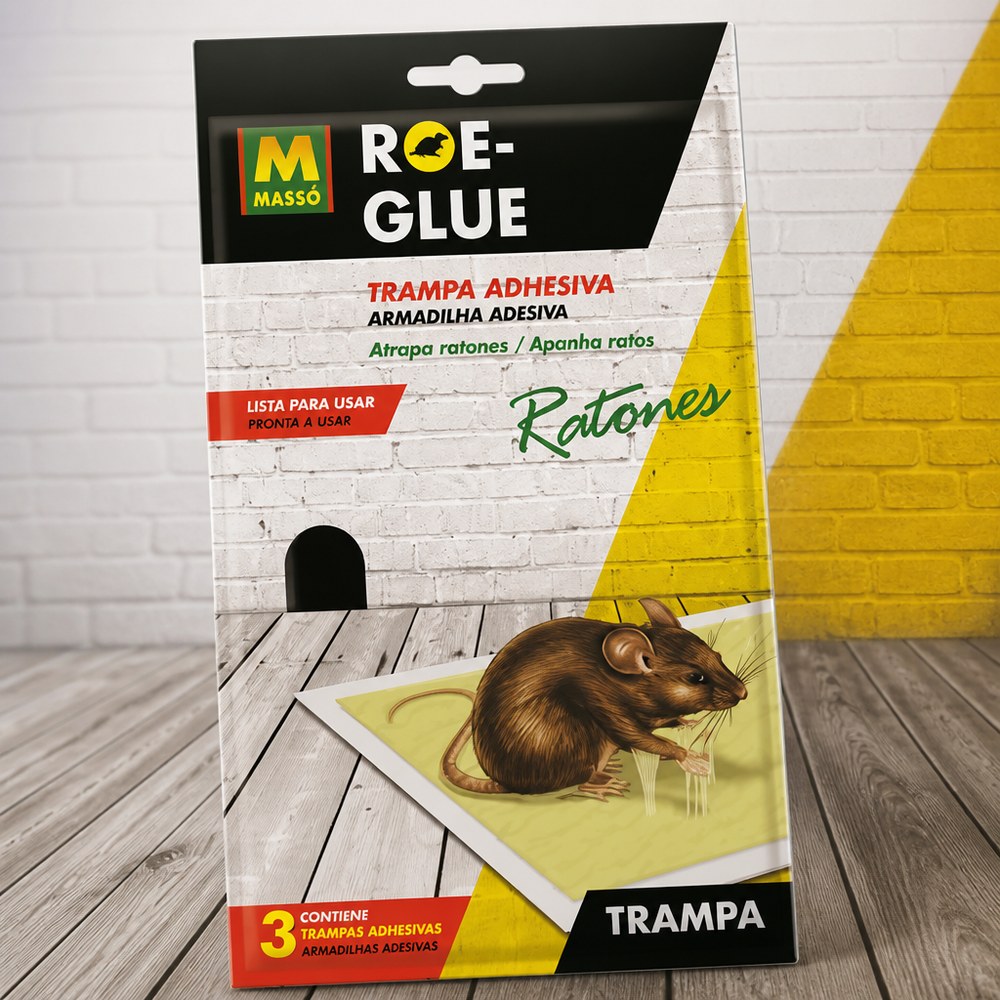 Trampa Adhesiva para 3 Ratones