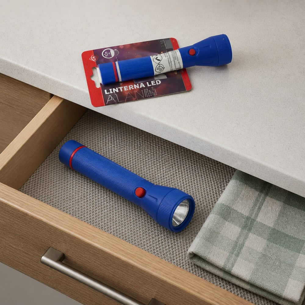 3-Bulb Blue LED Flashlight