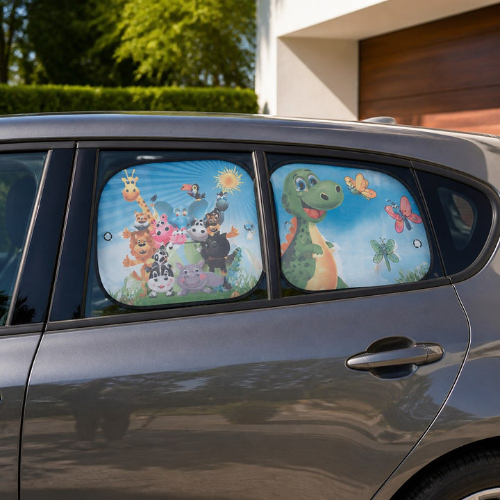 Parasoles para Coche UV — Los niños en el asiento trasero dejan de quejarse del sol en 30 segundos