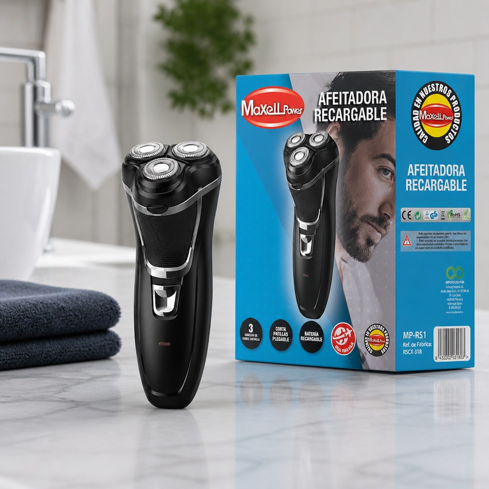 MaxellPower Afeitadora Eléctrica Recargable