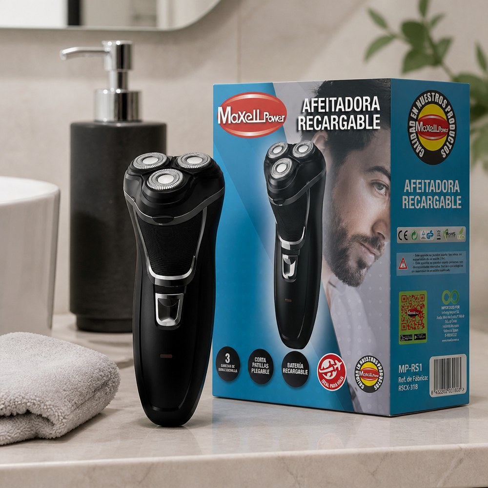 MaxellPower Afeitadora Eléctrica Recargable