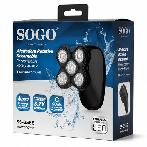 Afeitadora Rotativa Recargable Sogo