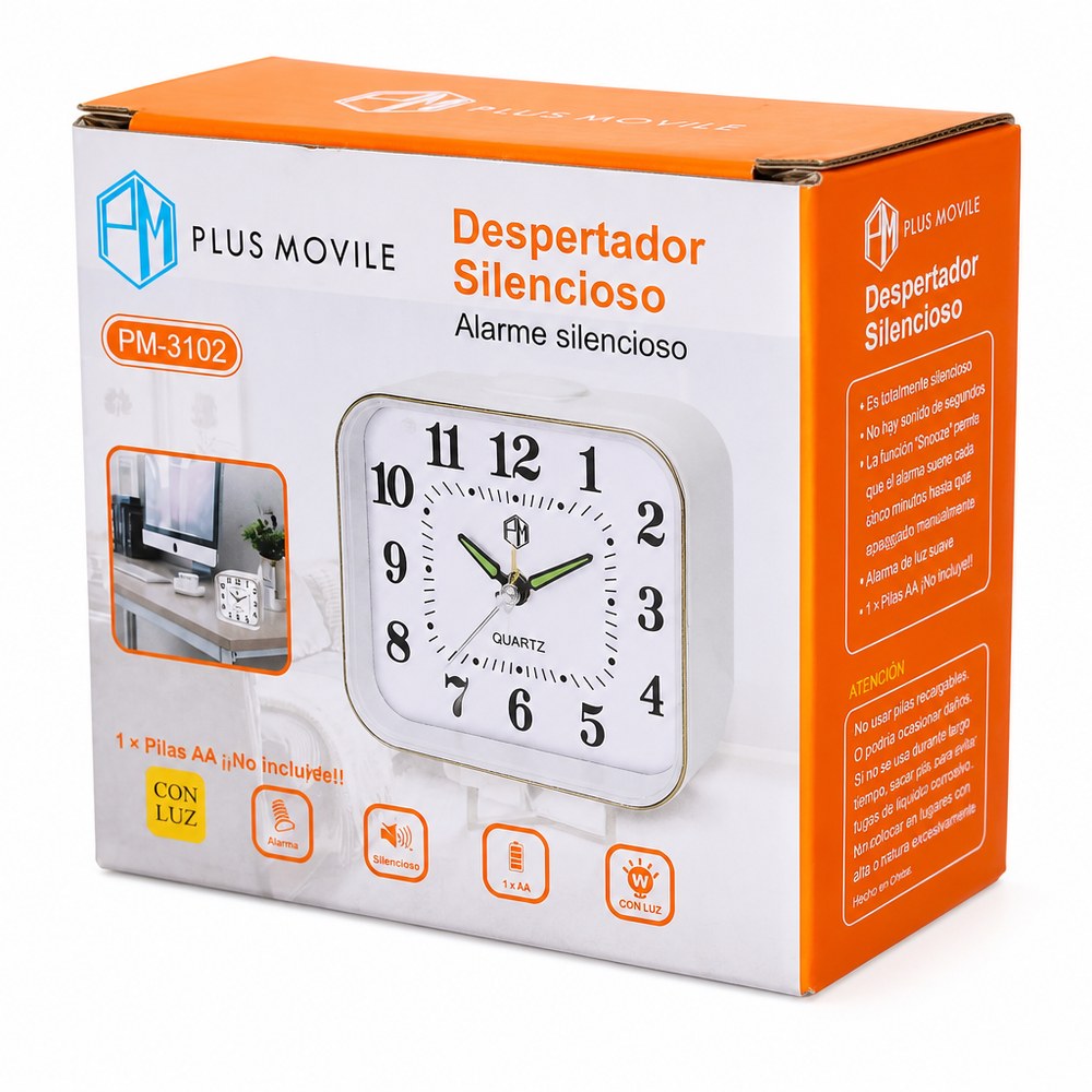 Silent Alarm Clock PM-3102
